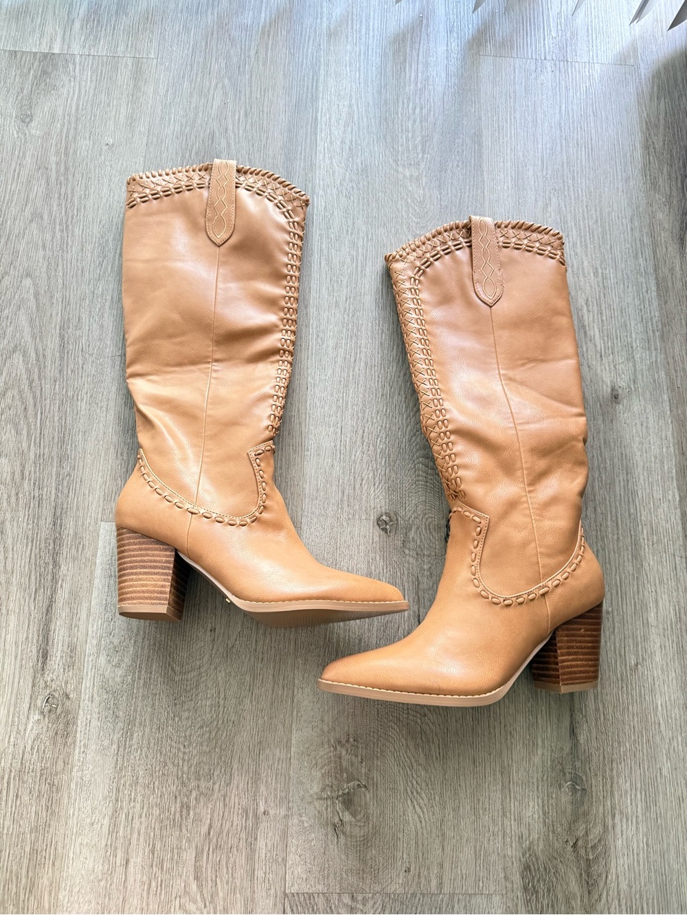 billini finley tan western tall cowboy cowgirl rancher heeled boots size 10 NEW